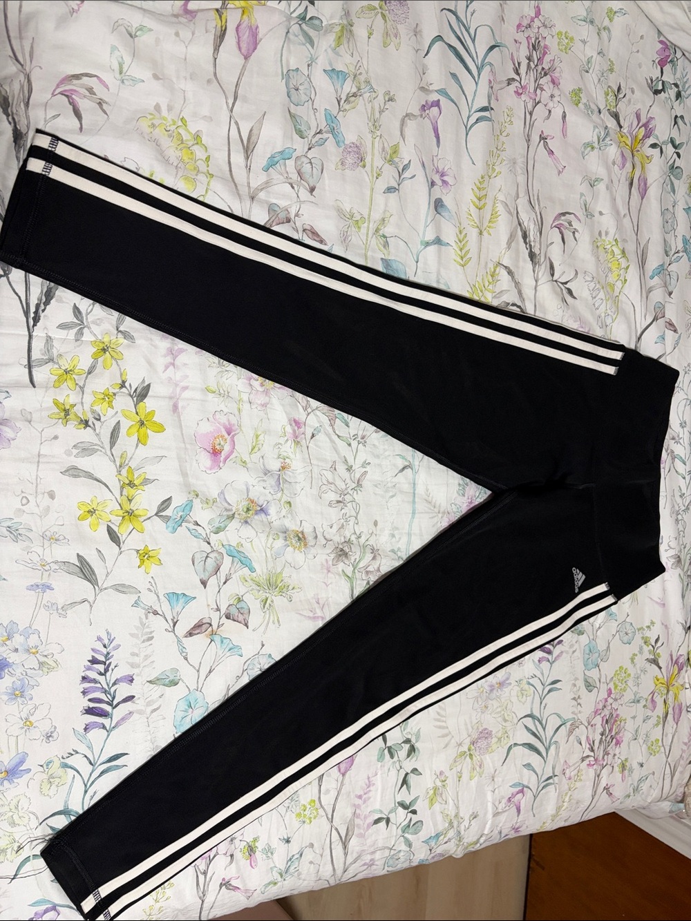 Black Women's Athletic Track Jeans with White Side Stripes